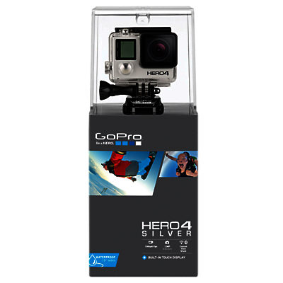 GoPro Hero4: Silver Edition Camcorder, HD 1080p, 12MP, Bluetooth, Wi-Fi, Waterproof, Touch Screen